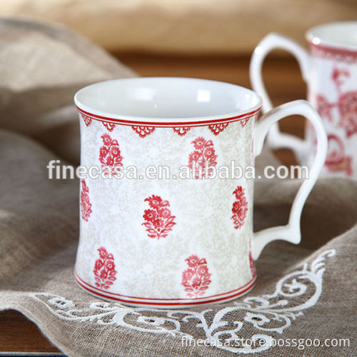12OZ Elegant Style New Bone China Ceramic Mug of Oriental Manor
